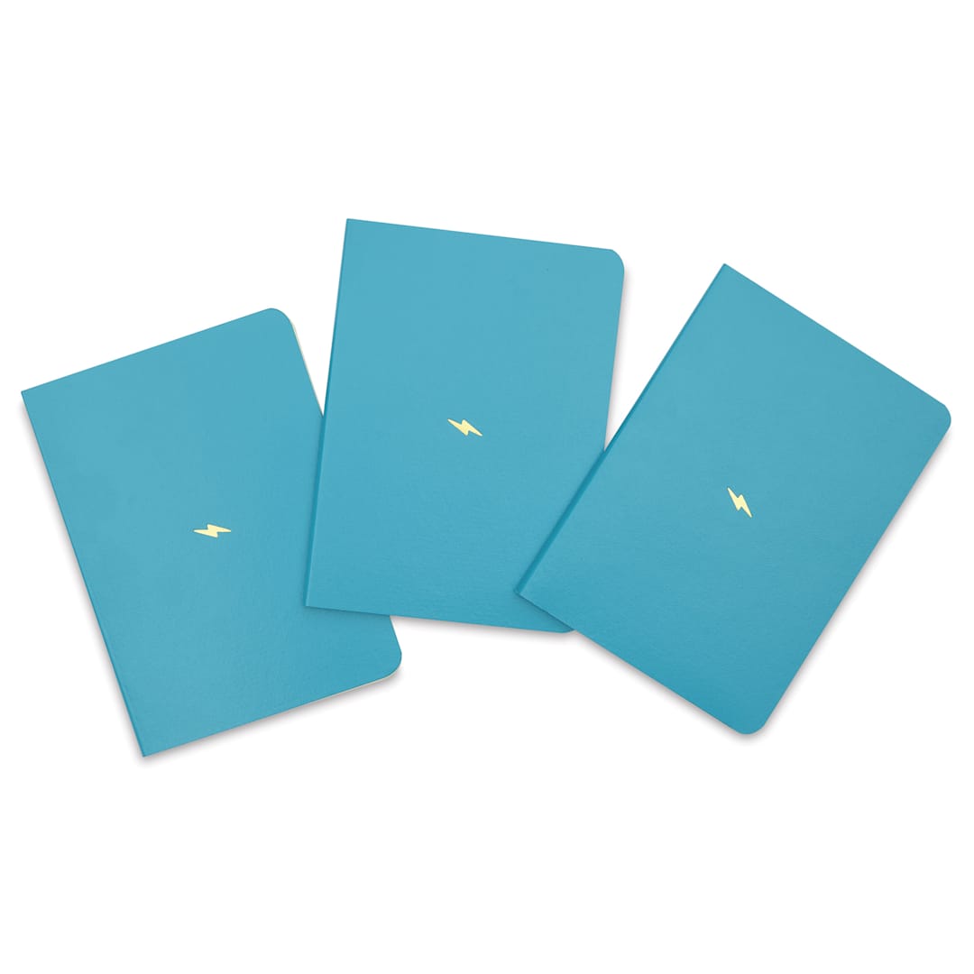 Open in modal - Leuchtturm1917 Bullet Journal Pocket Edition, Turquoise, Pkg of 3, out of packaging