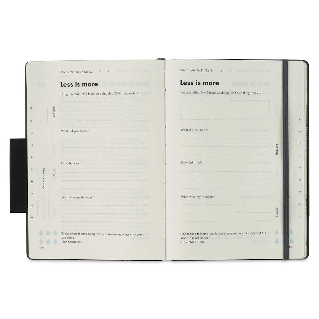 Open in modal - Leuchtturm1917 Change Journal - Anthracite, 5-3/4" x 8-1/4" (open to show paper)