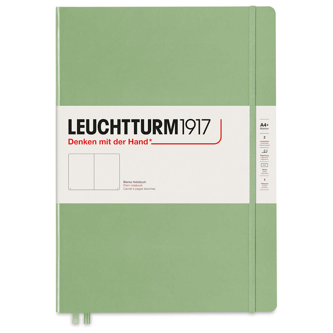 Open in modal - Leuchtturm1917 Blank Hardcover Notebook - Sage, Slim, 8-3/4" x 12-1/2"