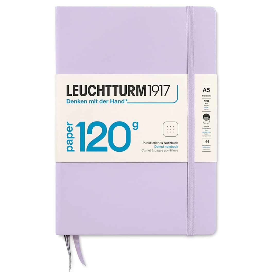 Open in modal - Leuchtturm1917 Edition 120G Notebook - Lilac, 5-3/4" x 8-1/4", Dotted