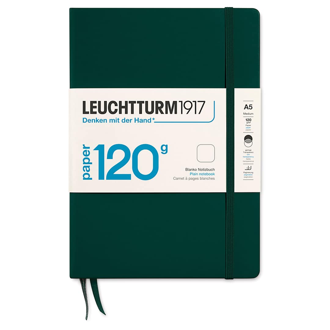 Open in modal - Leuchtturm1917 Edition 120G Notebook - Forest Green, 5-3/4" x 8-1/4", Blank