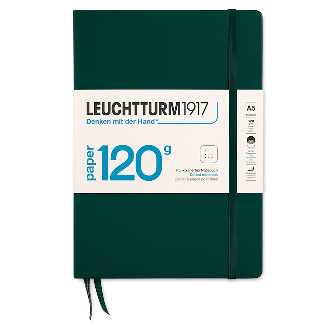 Open in modal - Leuchtturm1917 Edition 120G Notebook - Forest Green, 5-3/4" x 8-1/4", Dotted