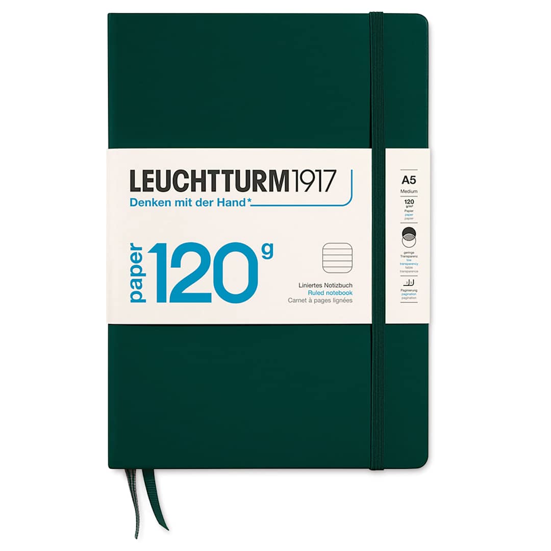 Open in modal - Leuchtturm1917 Edition 120G Notebook - Forest Green, 5-3/4" x 8-1/4", Ruled