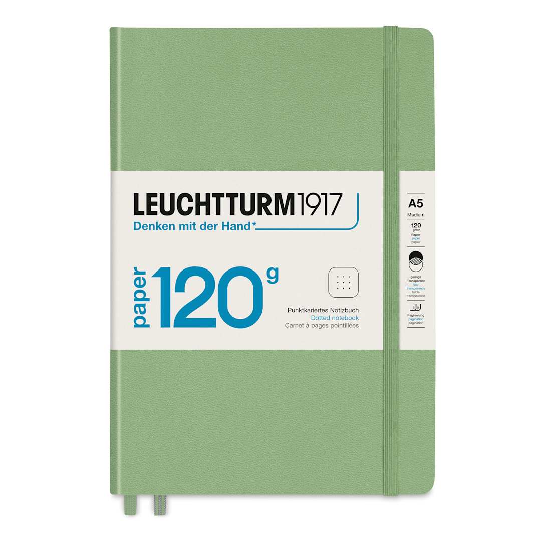 Open in modal - Leuchtturm1917 Edition 120G Notebook - Sage, 5-3/4" x 8-1/4", Dotted