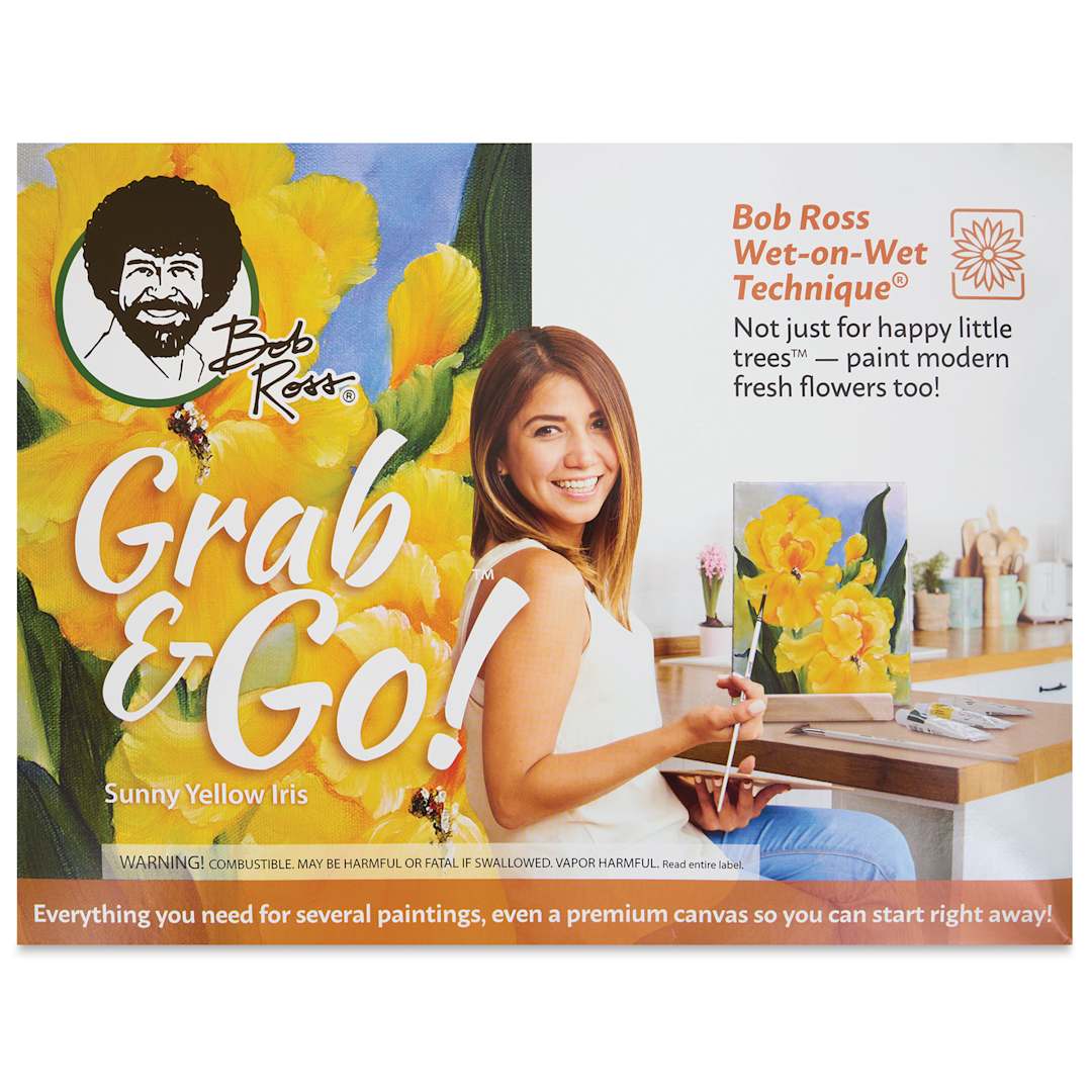 Open in modal - Bob Ross Grab and Go Floral Paint Kit - Sunny Yellow Iris