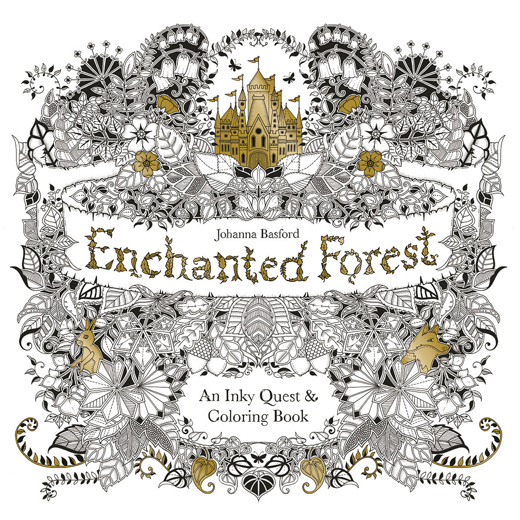Open in modal - Chronicle Books Enchanted Forest Coloring/Activity Book, 84 Pages