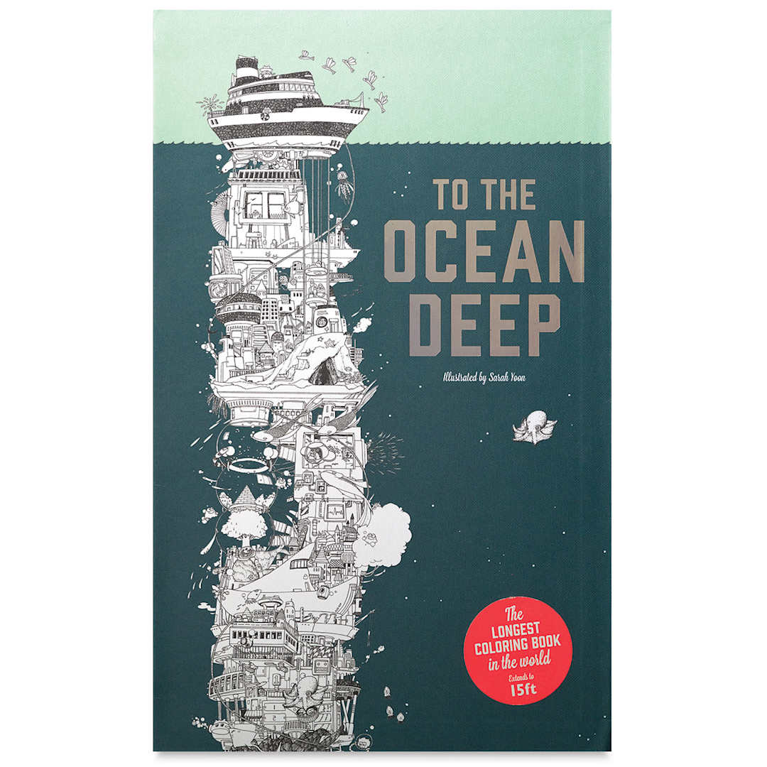 Open in modal - To the Ocean Deep Coloring Book, Front cover