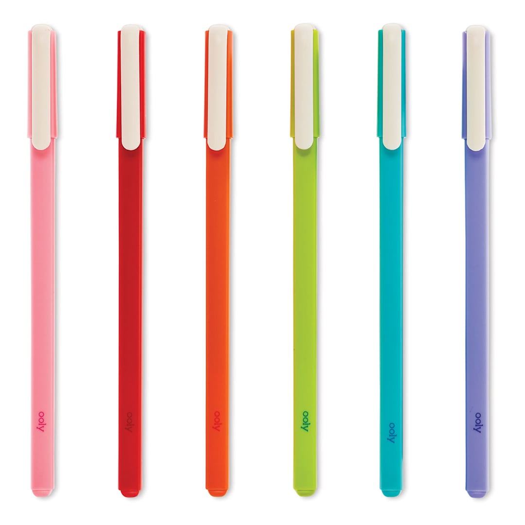 Open in modal - Ooly Fine Line Colored Gel Pens - Set of 6 (out of packaging)