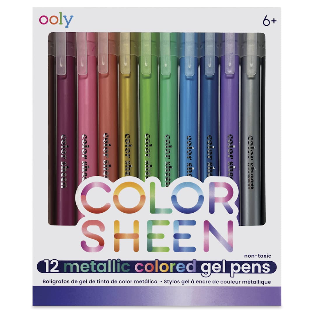 Open in modal - Ooly Color Sheen Metallic Gel Pens Set, front of package
