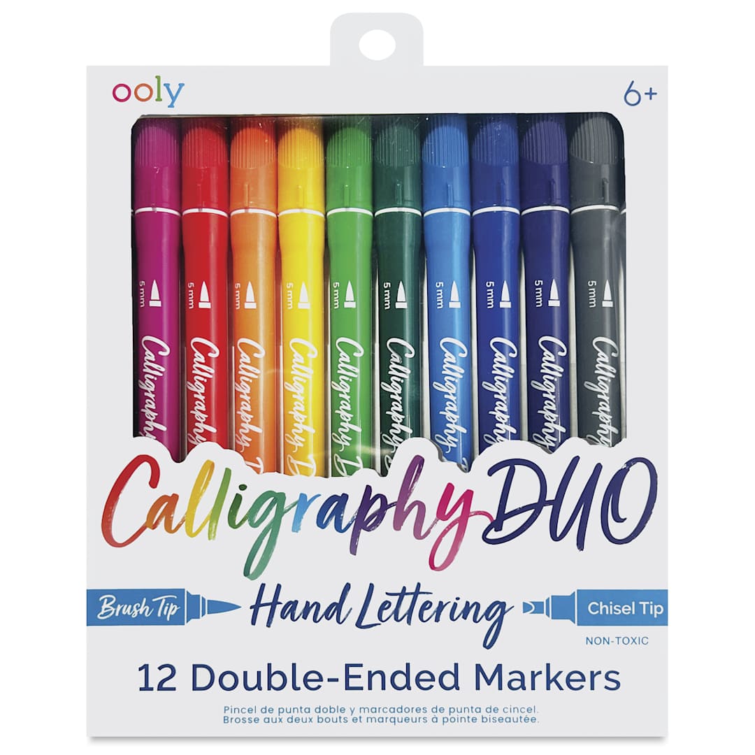 Open in modal - Ooly Calligraphy Duo Marker Set, front of package