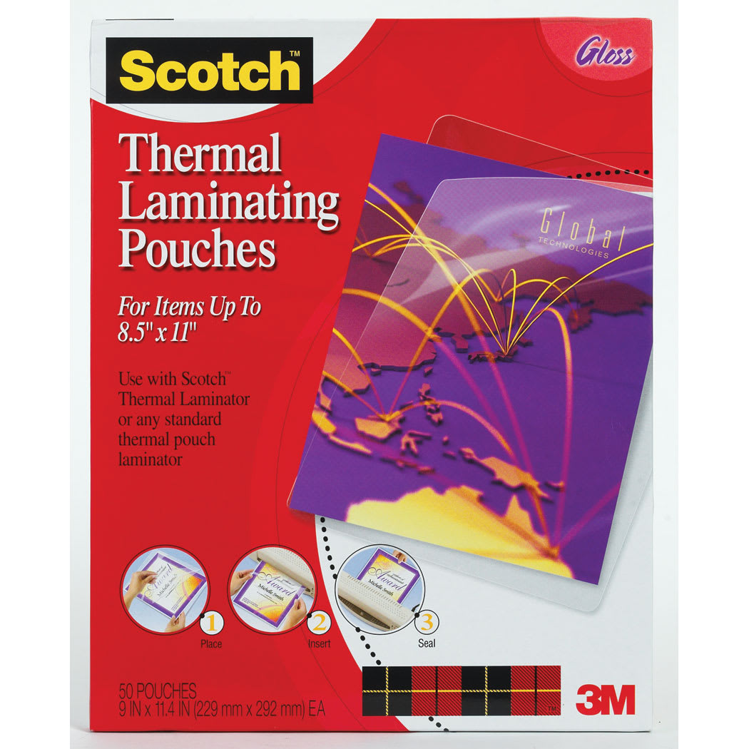 Open in modal - 3M Thermal Laminating Pouch 8.5" x 11" Pkg of 50