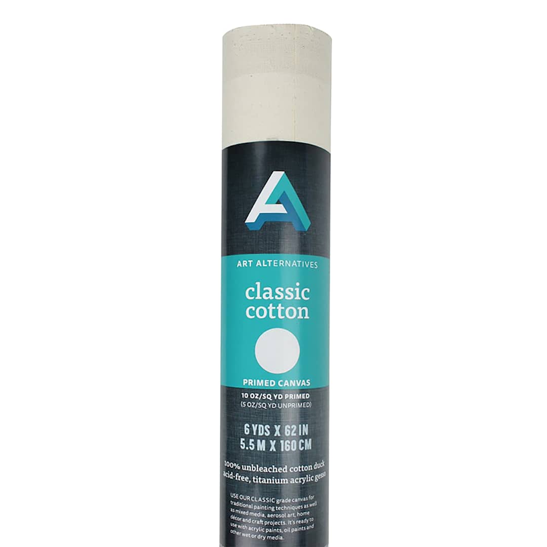 Open in modal - Art Alternatives Primed Classic Cotton Canvas Roll, 62 inches x 6 yds., 10 oz.