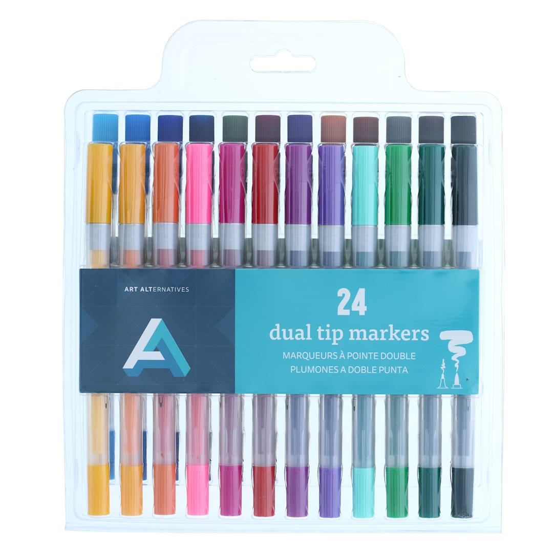 Open in modal - Dual Tip Marker Set 24-Marker Set