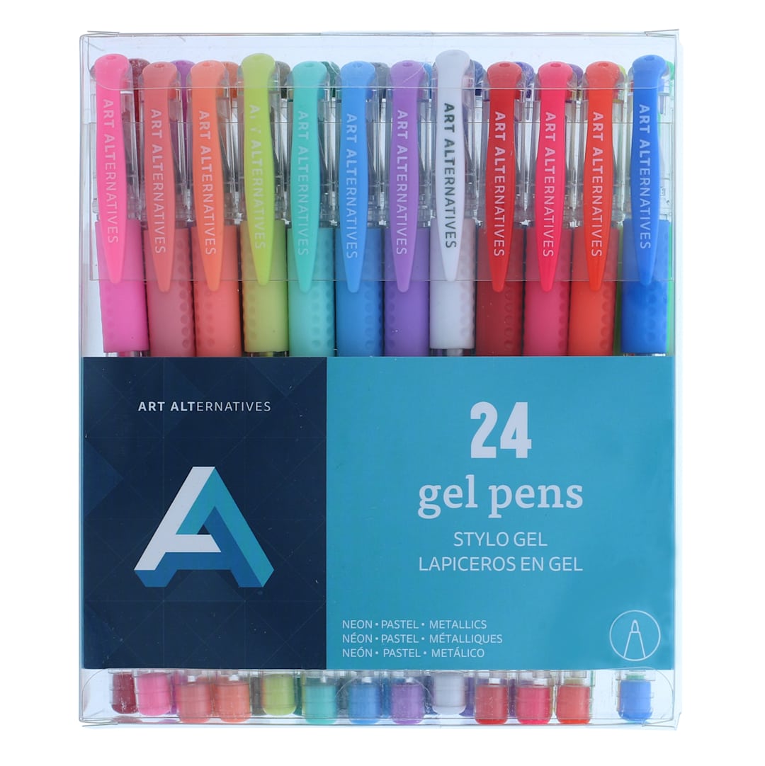 Open in modal - Gel Pen Set 24-Color Neon, Pastel & Metallic Set