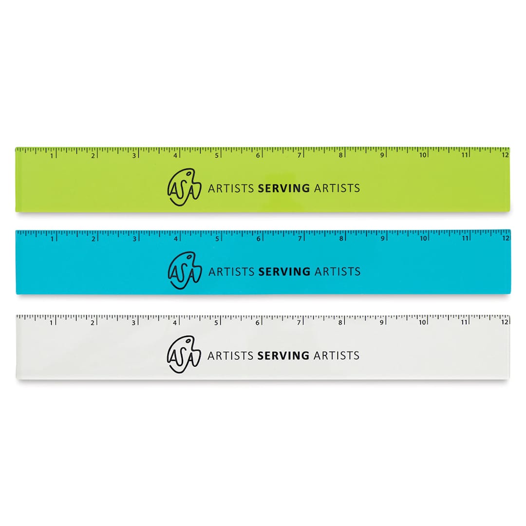 Open in modal - Blick Artists Serving Artists Ruler - Shown in a variety of colors