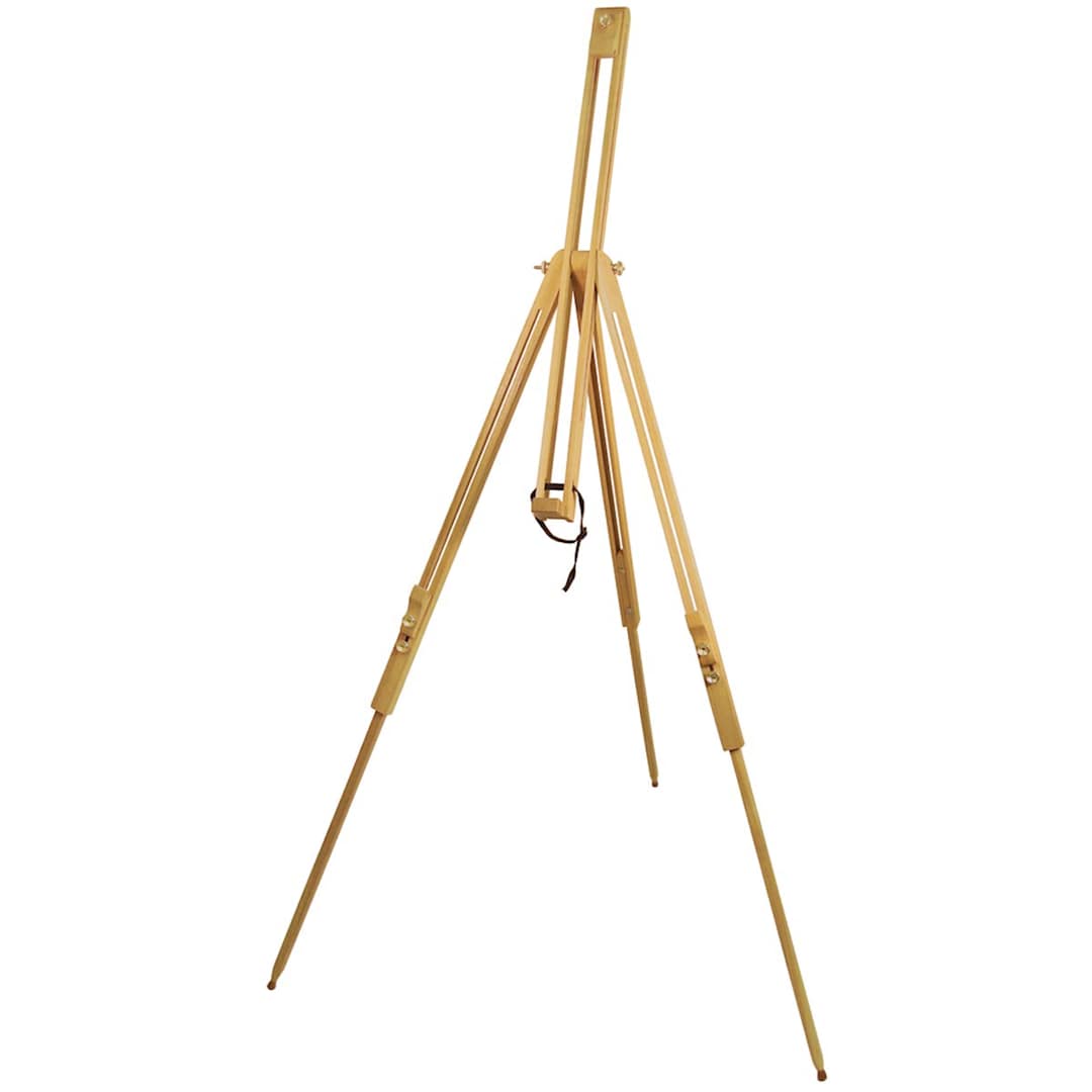 Open in modal - Basic Field Easel Wood Tripod Accommodates Canvases up to 28"h