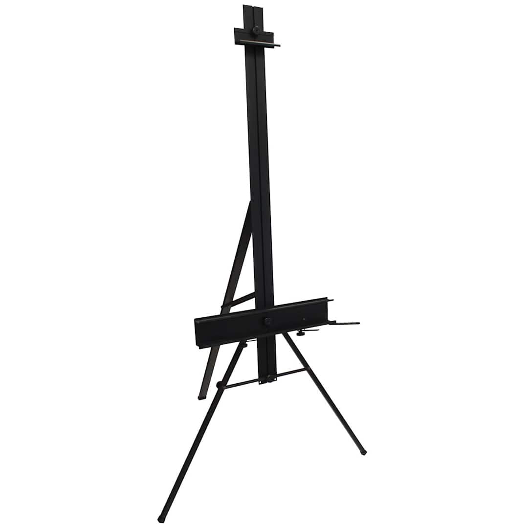 Open in modal - Tahoe Aluminum Studio Easel Black Metal Single Mast for Canvasses 44 High