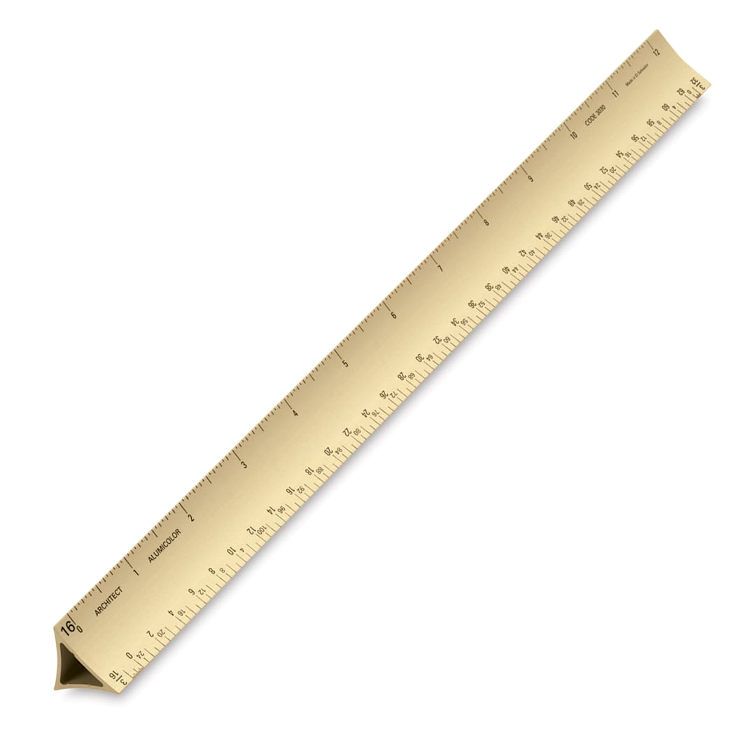 Open in modal - Alumicolor Rulers Hollow Scale 12" Gold
