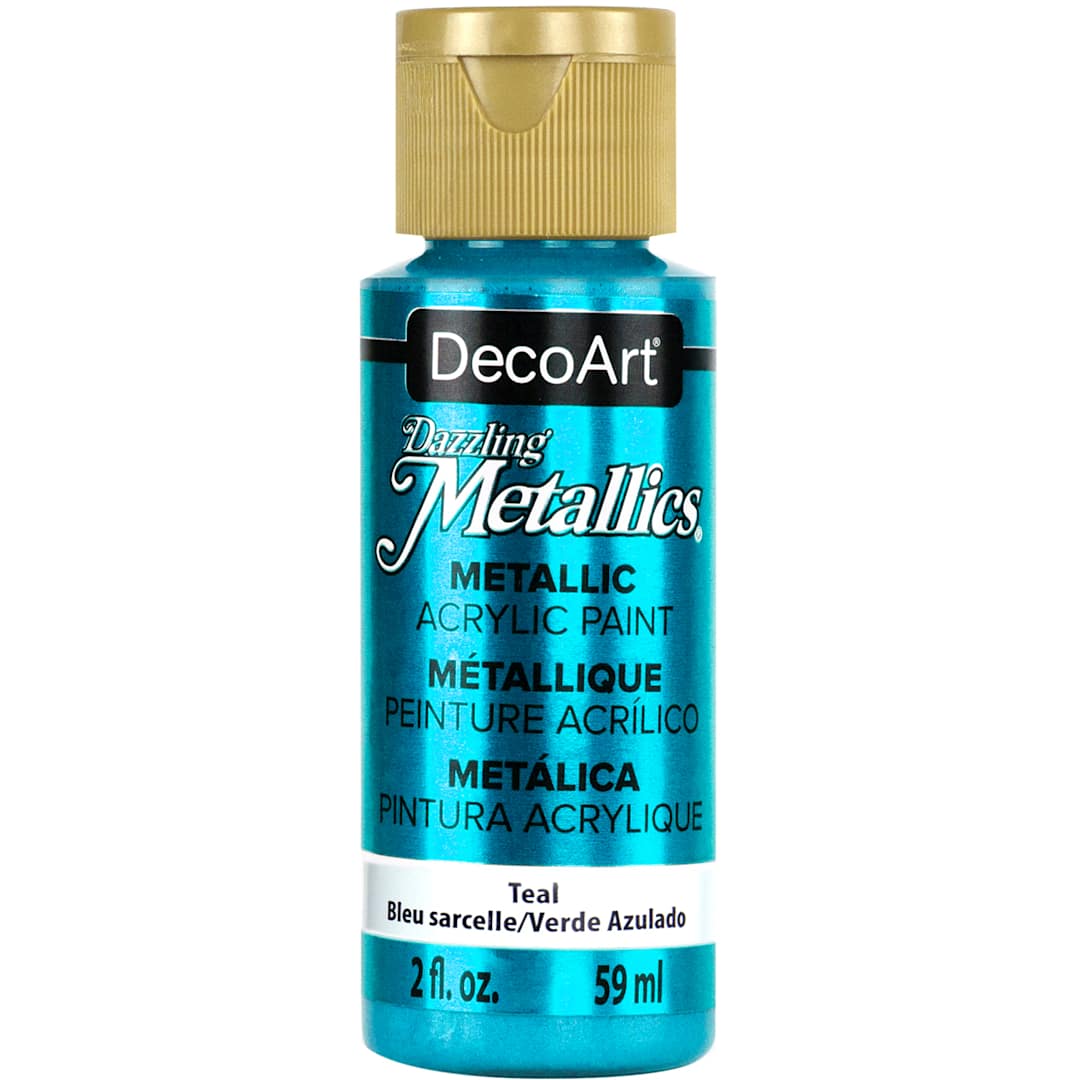 Open in modal - Dazzling Metallics Acrylic Colors Teal - 2 oz. Bottle