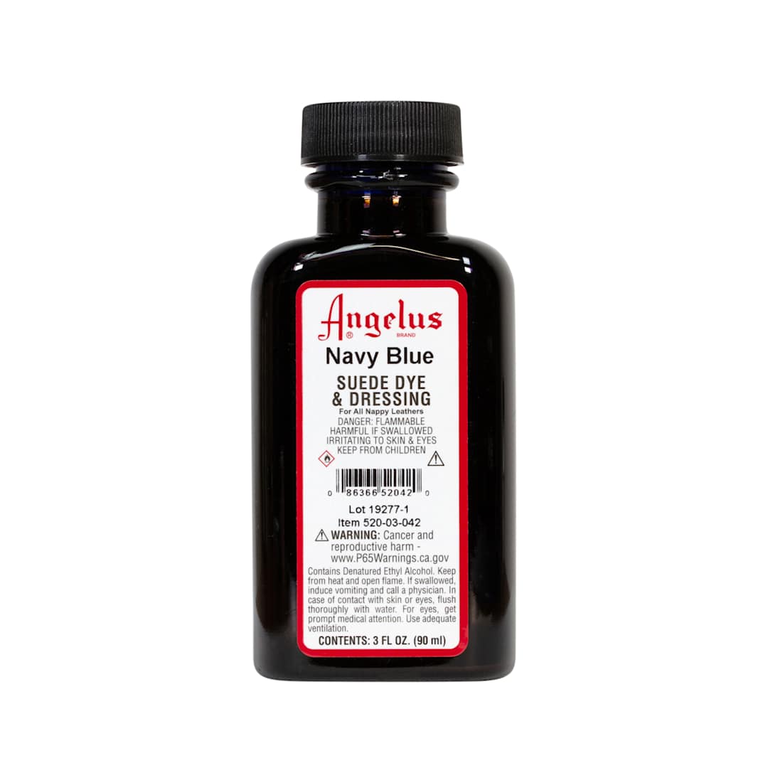 Open in modal - Angelus Suede Dyes Navy Blue - 3 oz. Dauber Bottle