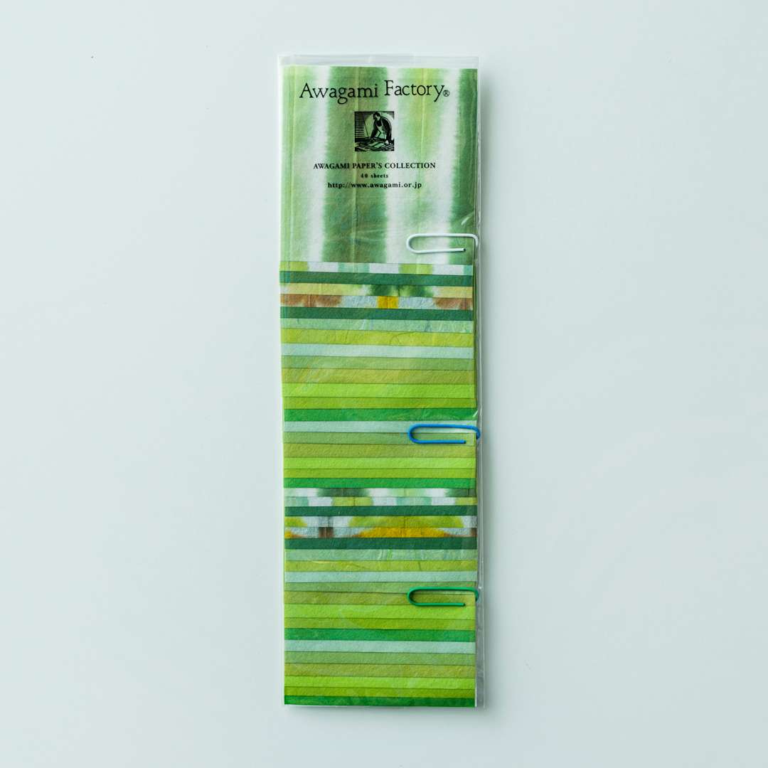 Open in modal - Awagami Washi Collection, Green