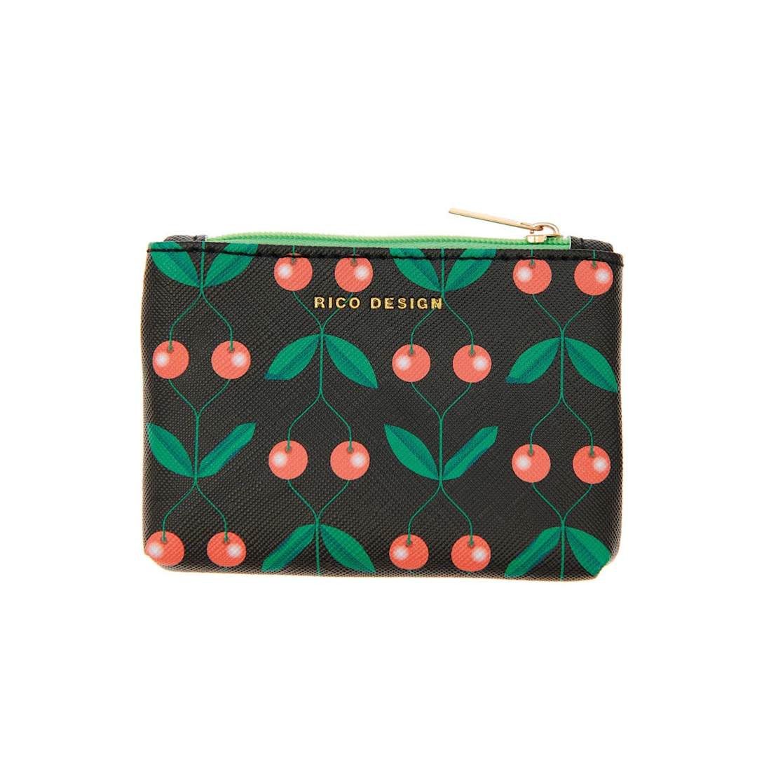 Open in modal - Zipper Pouches Small - Cherries, Black