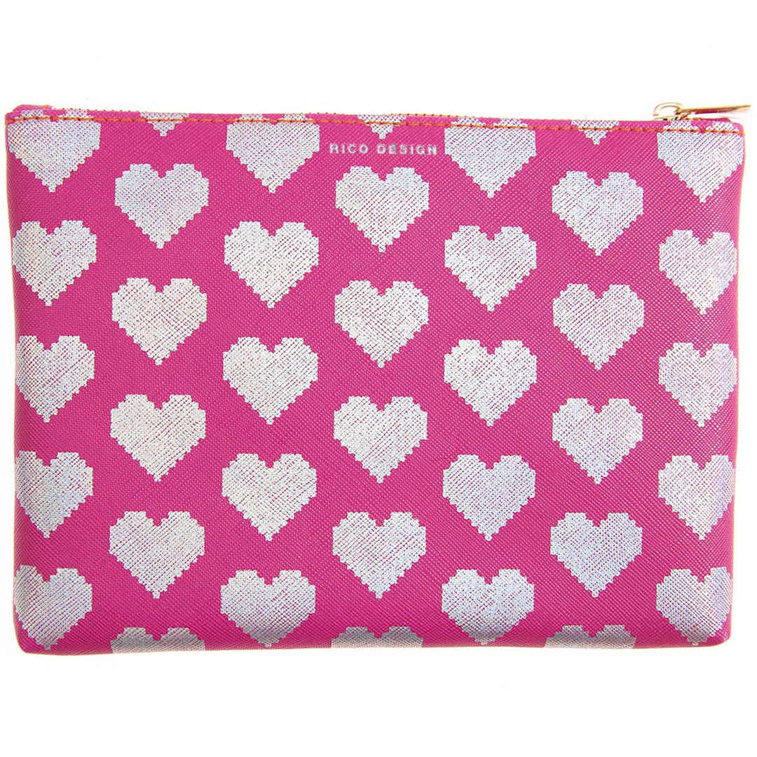 Open in modal - Zipper Pouches Large - Hearts
