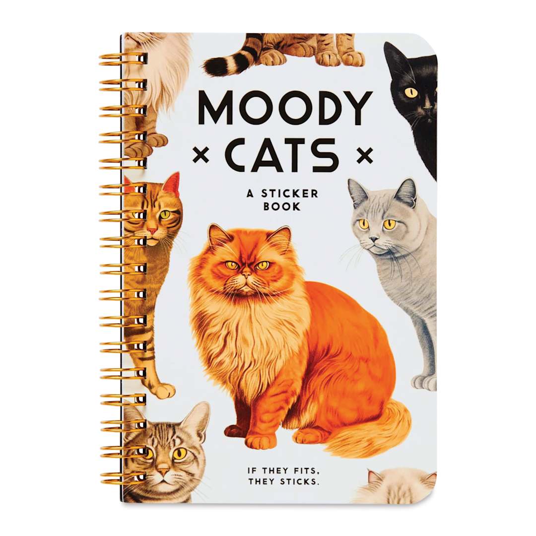 Open in modal - Moody Cats Sticker Book, front cover
