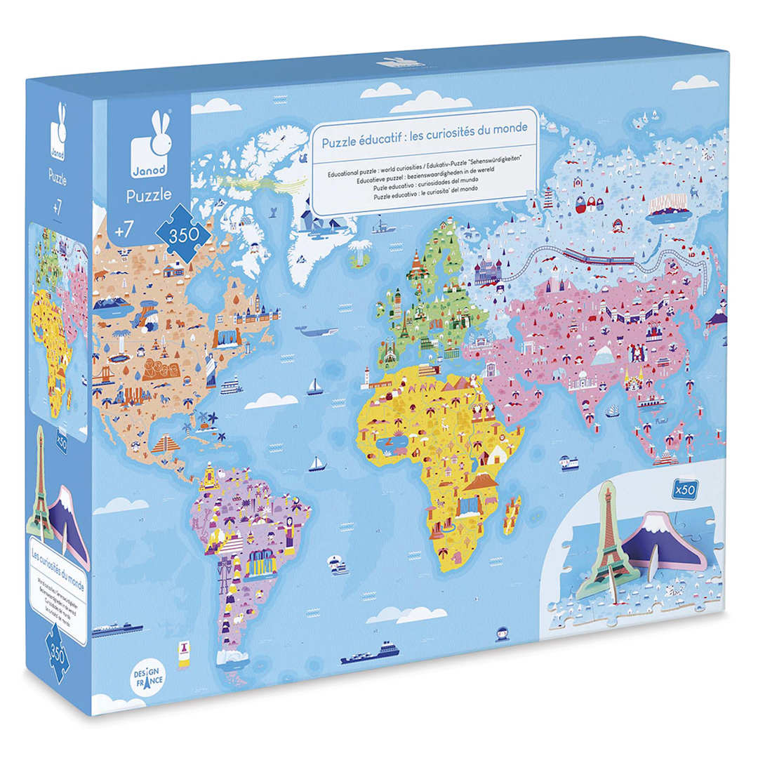 Open in modal - Janod Educational Puzzle, World Curiosities