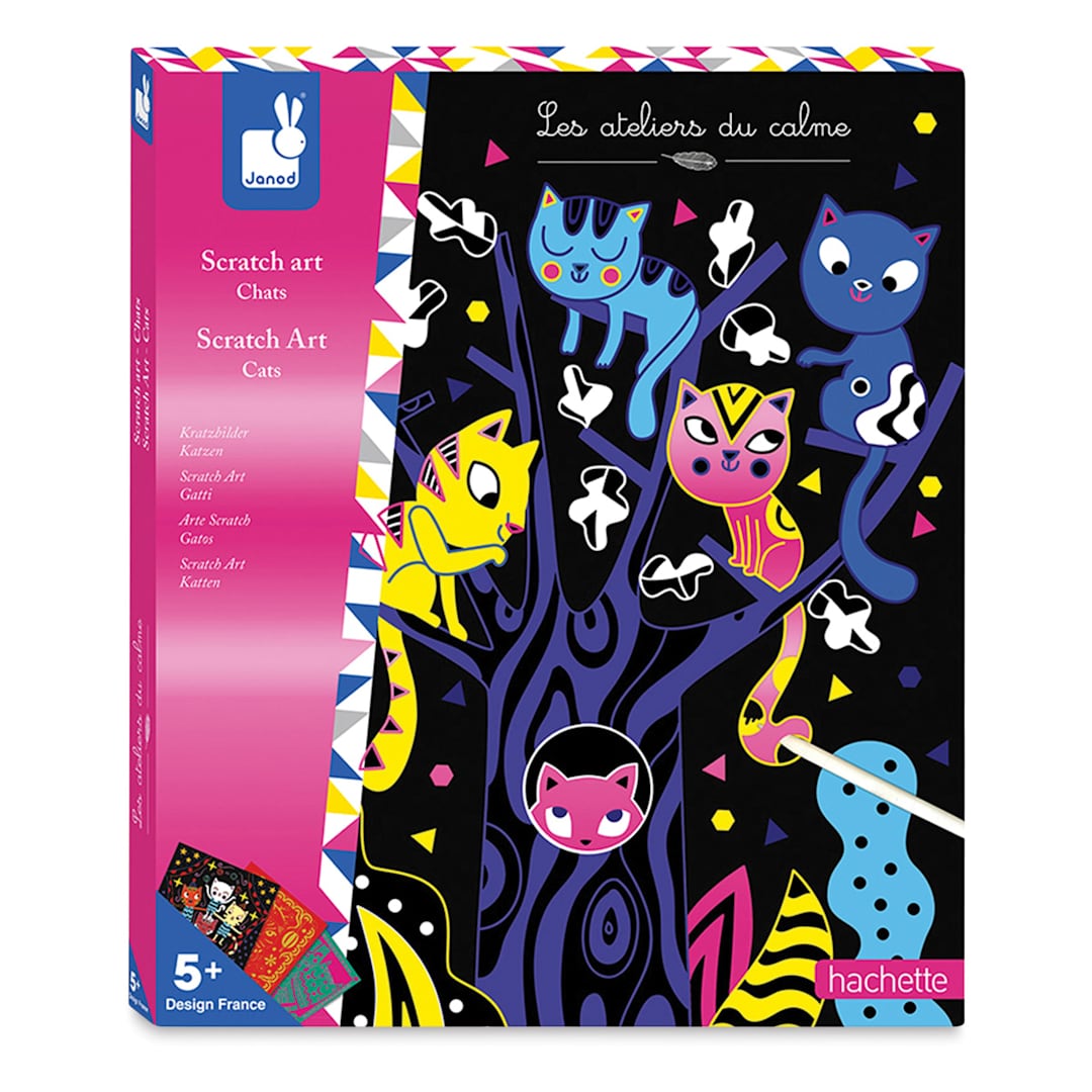Open in modal - Janod Cats Scratch Art Kit (packaging)
