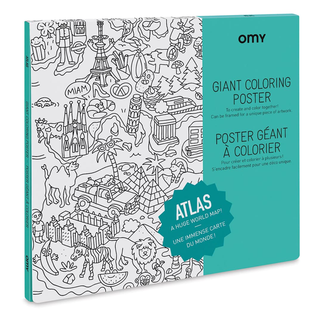 Open in modal - Omy Atlas Giant Coloring Poster