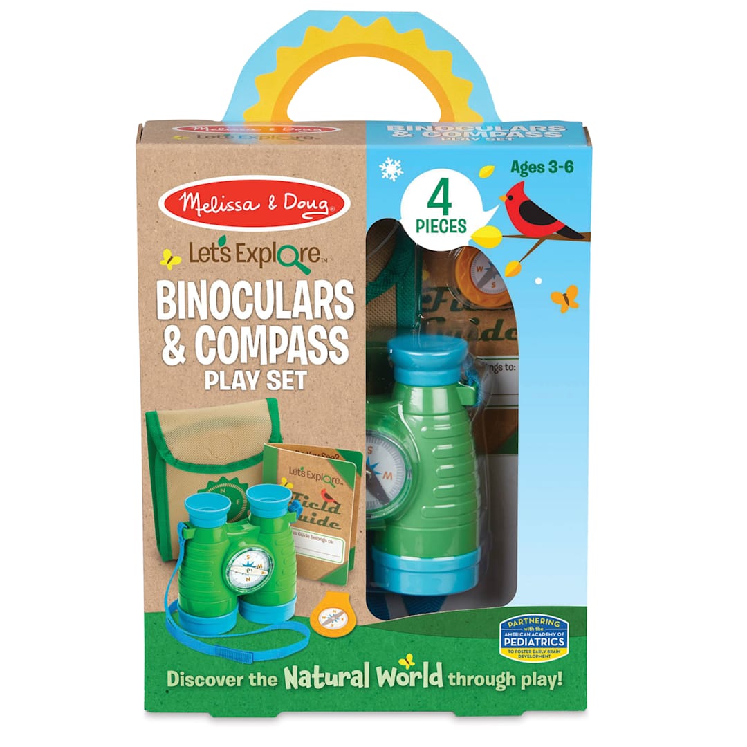 Open in modal - Melissa & Doug Lets Explore Binoculars and Compass Play Set (Front of packaging)