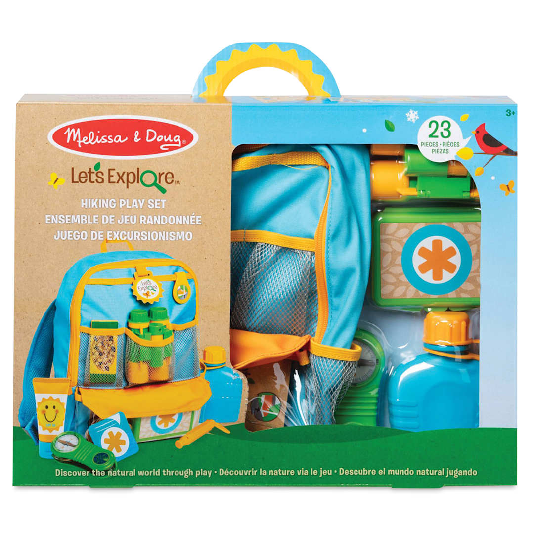 Open in modal - Melissa & Doug Let's Explore Hiking Play Set (Front of packaging)