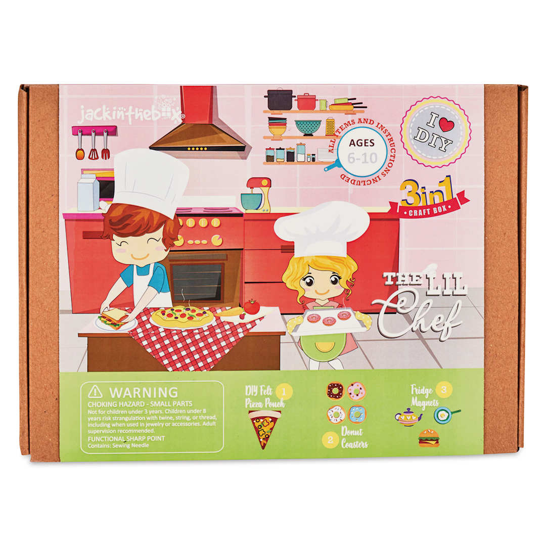 Open in modal - JackInTheBox 3-in-1 Activity Box Kit - The Lil Chef (front of box)