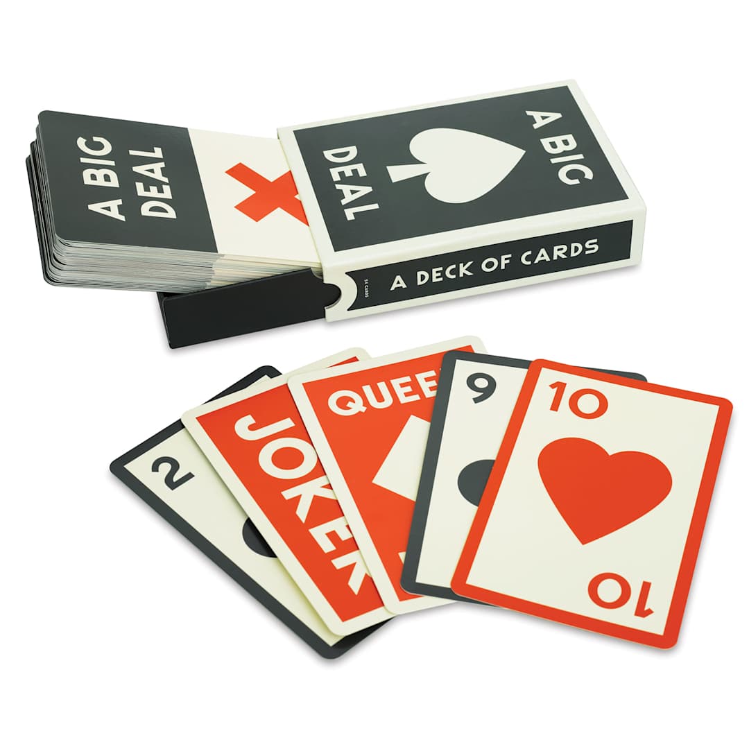 Open in modal - Brass Monkey A Big Deal Giant Playing Cards (display of cards and box)