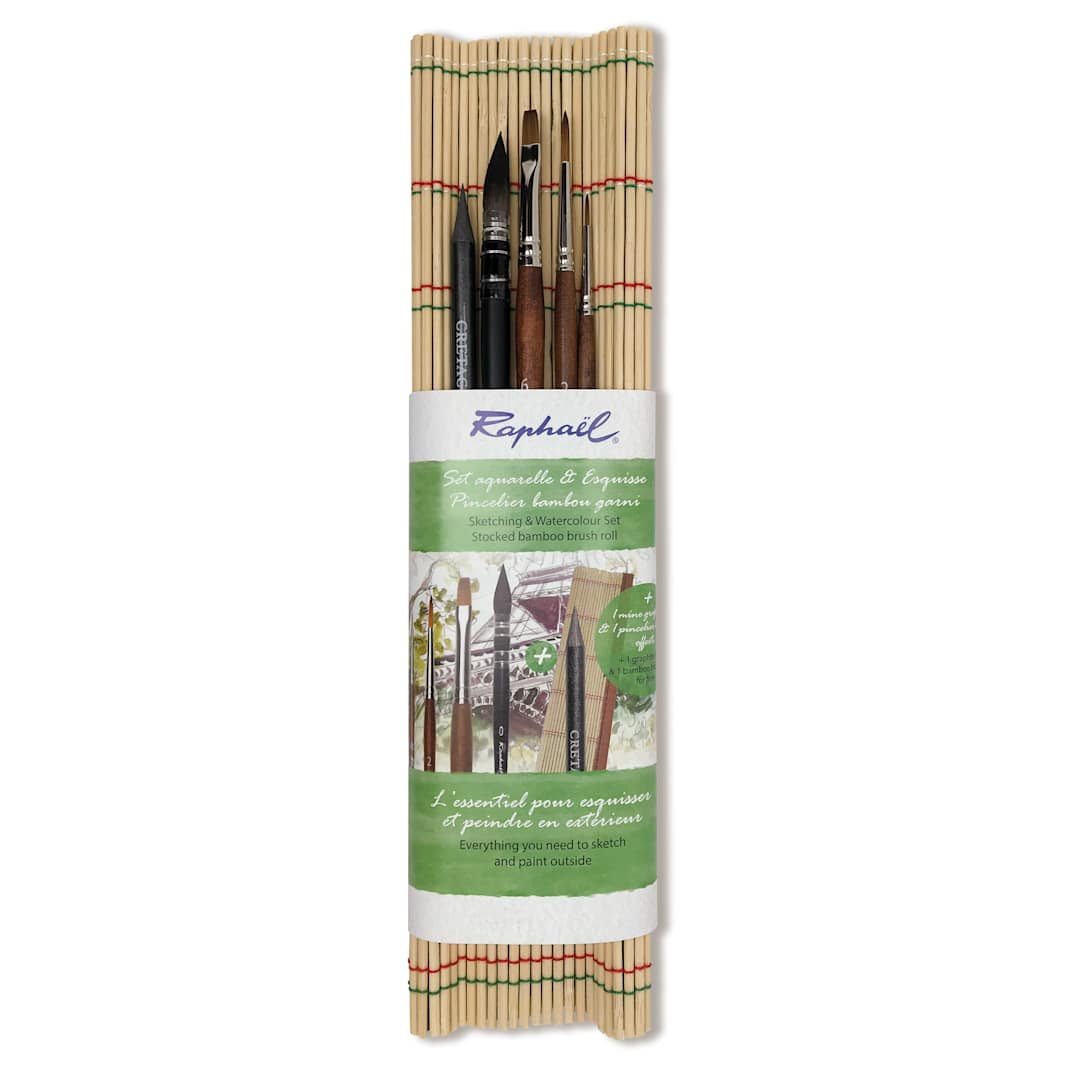 Open in modal - Raphael Bamboo Watercolor Brush Set of 5