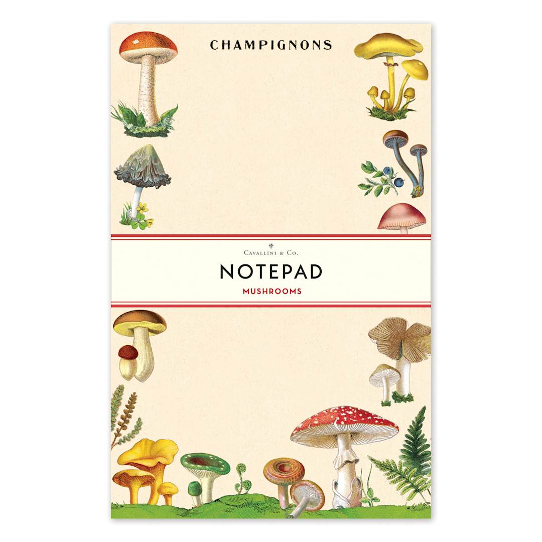 Open in modal - Cavallini Notepad Mushrooms