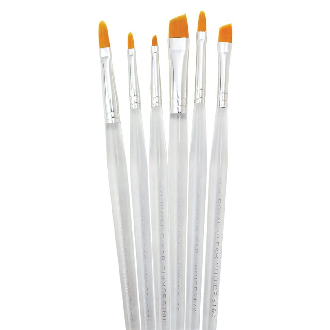 Open in modal - Royal Brush Clear Choice Filberts and Angulars Brush Set