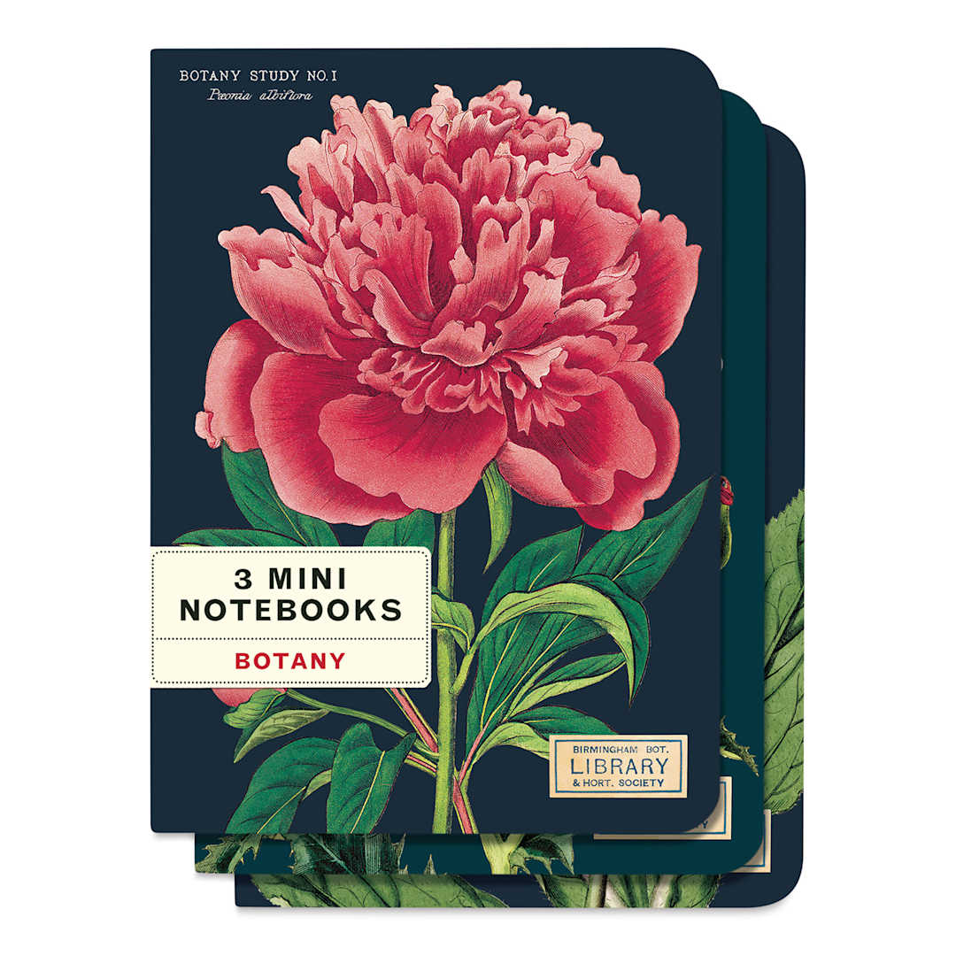 Open in modal - Cavallini Botany Mini Notebooks, Package of 3