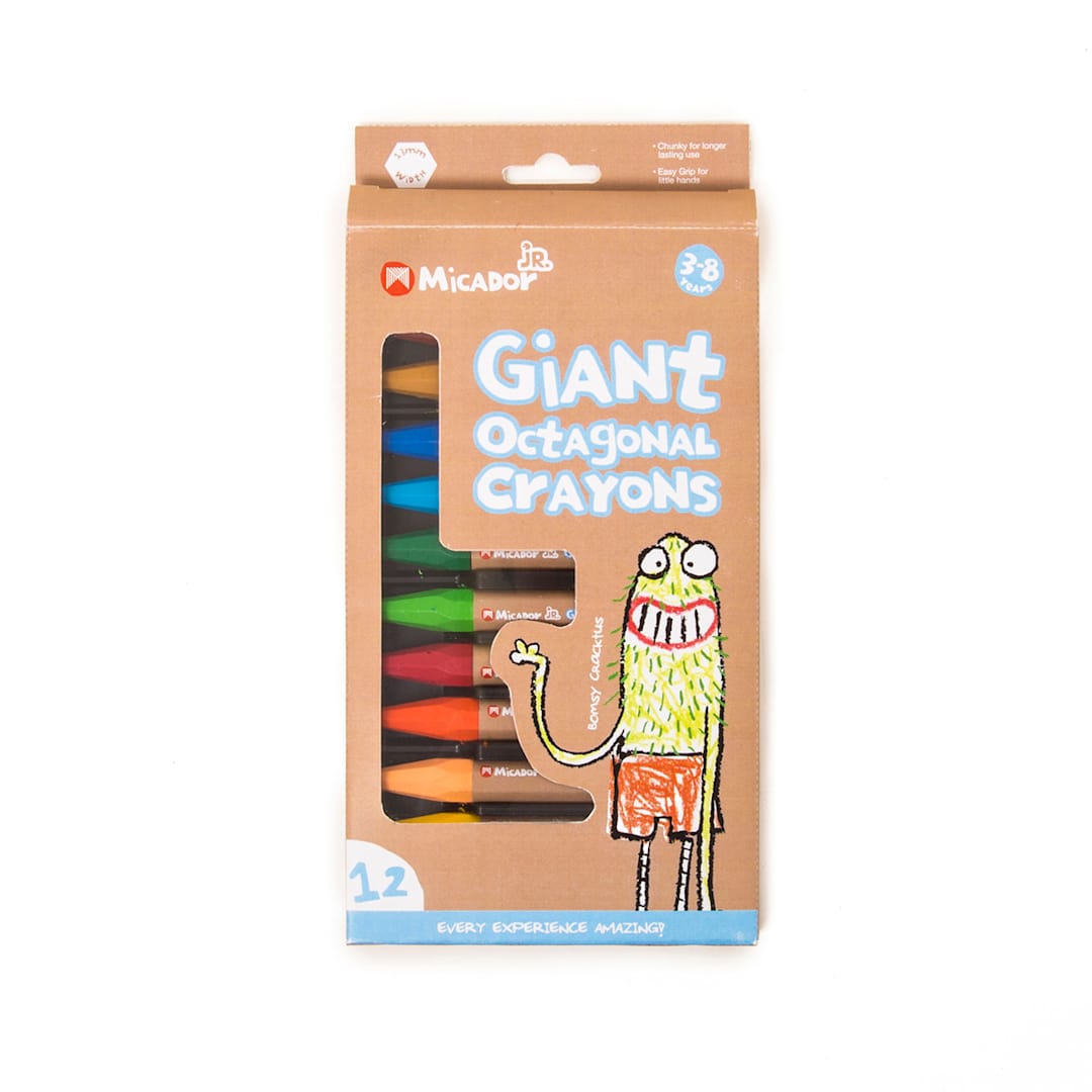 Open in modal - Giant Octagonal Crayons 12-Color Pack 12-Color Pack