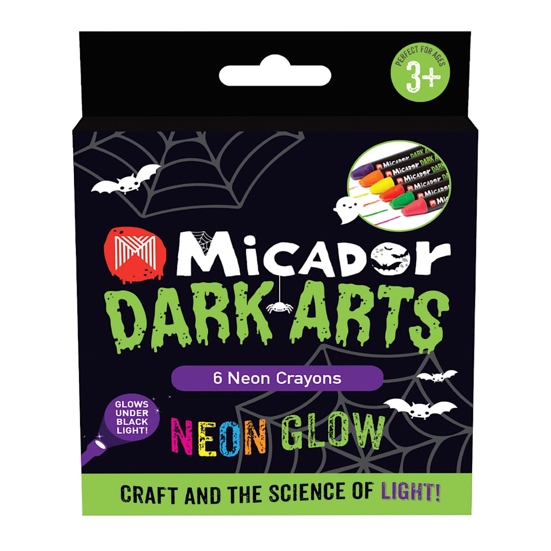 Open in modal - Neon Glow Crayons Pack 6-Crayon Set