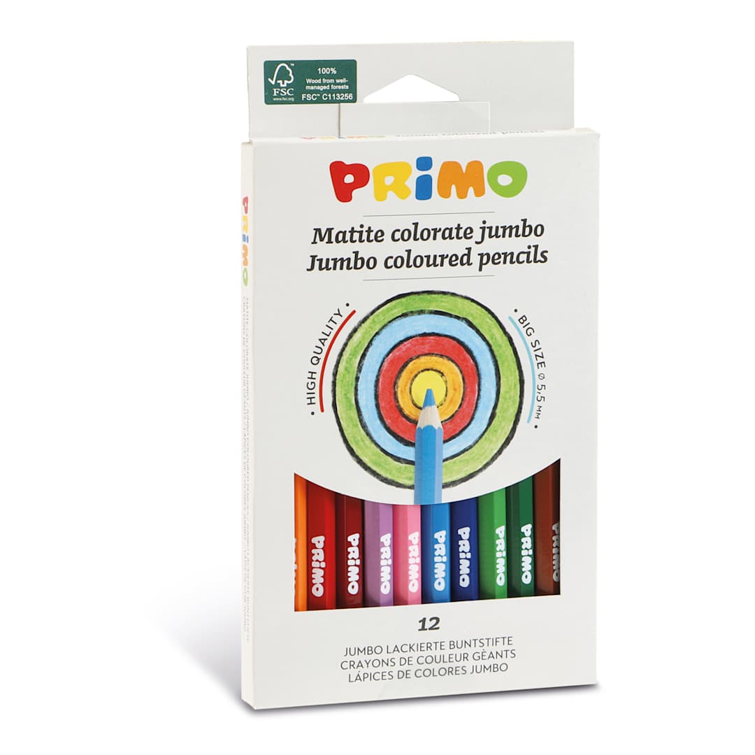 Open in modal - Jumbo Coloured Pencil Set 12-Colour Set