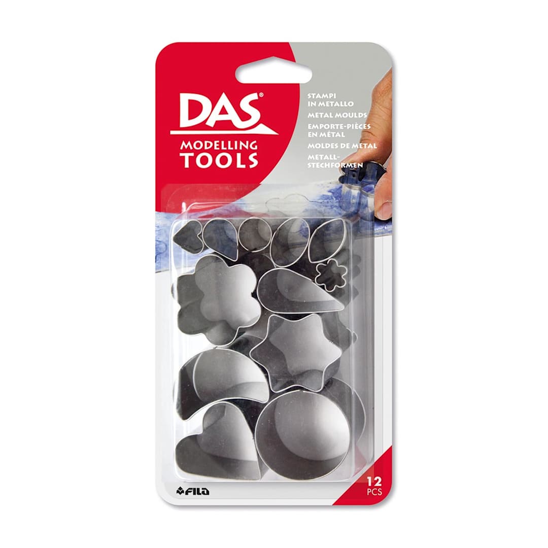 Open in modal - DAS Metal Cutters 12-Piece Set - Assorted Shapes & Sizes