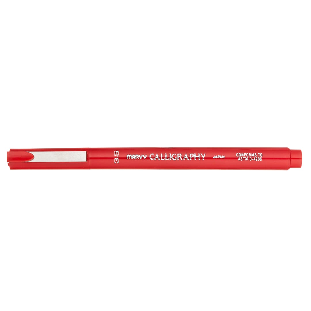 Open in modal - Marvy Calligraphy Pen Red