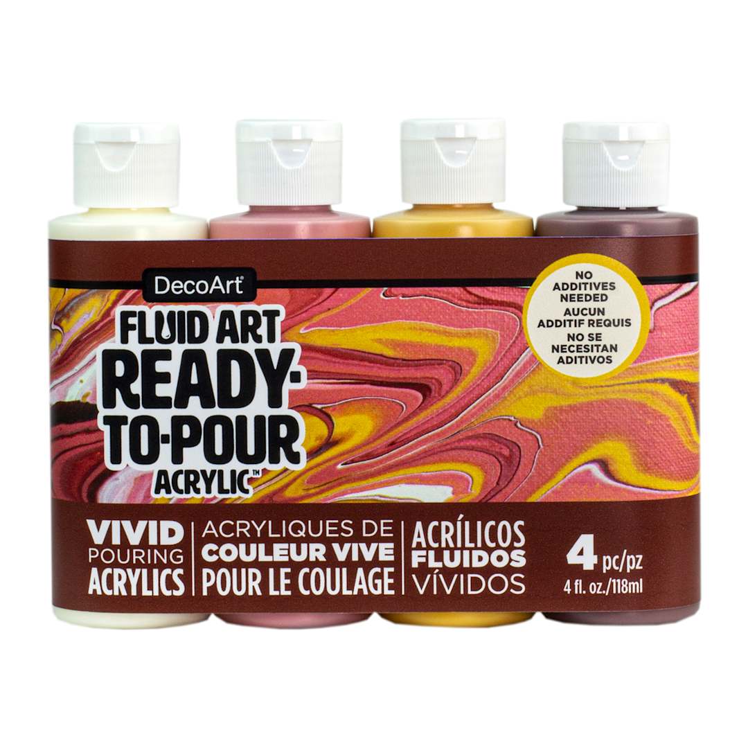 Open in modal - Fluid Art Ready-to-Pour Sets 4-Piece Sunkissed Value Pack