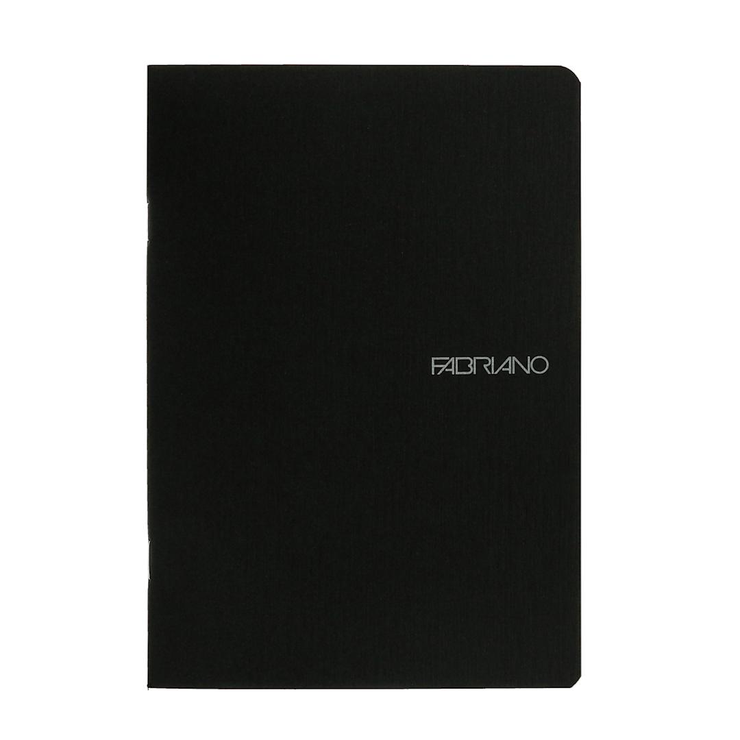 Open in modal - Fabriano Ecoqua Original Staple-Bound Notebooks, 5.8 in x 8.3 in, A5, Blank, 38 Sheets, Black