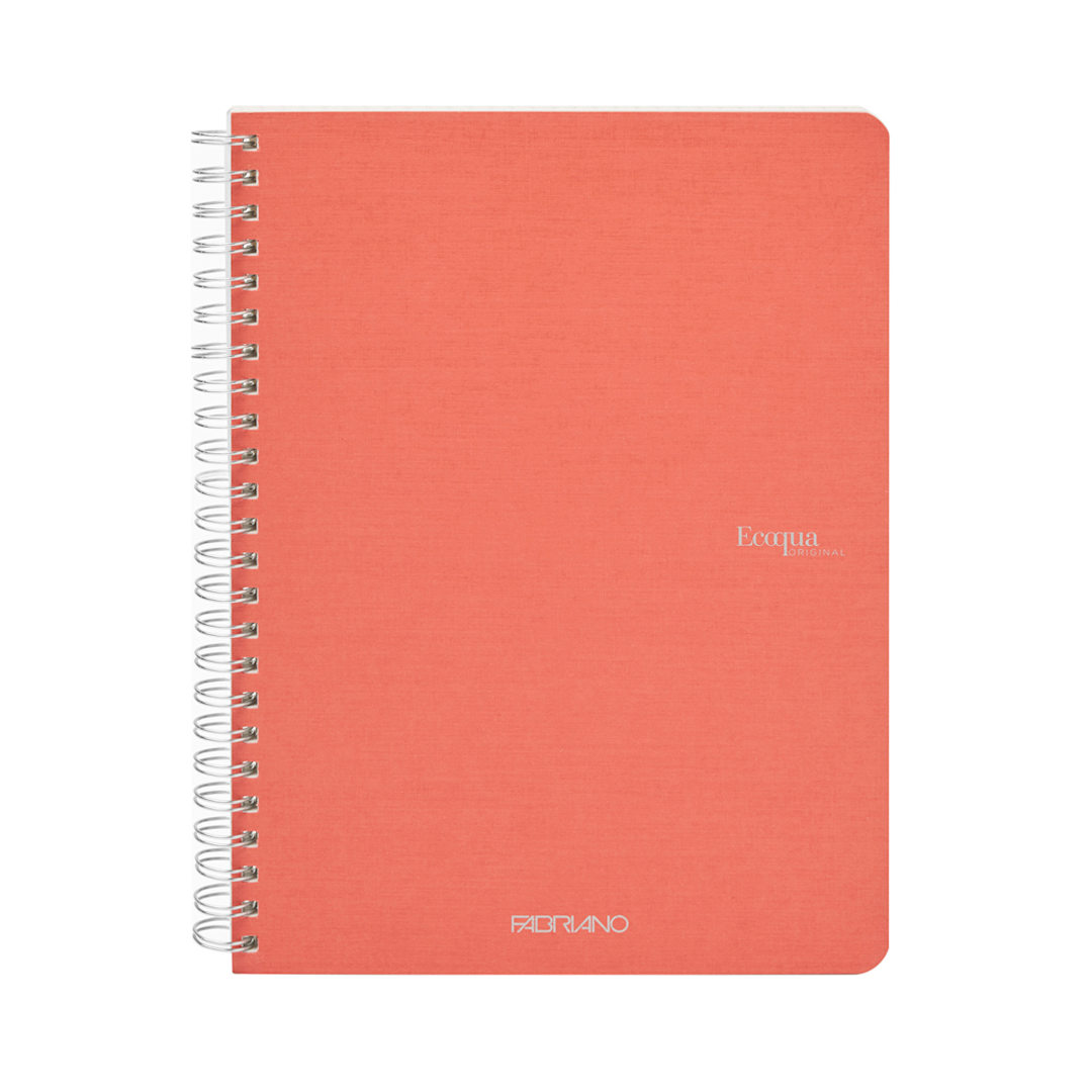 Open in modal - Fabriano Ecoqua Original Spiral-Bound Notebook, 5.8 in x 8.3 in, A5, Graph, 70 Sheets, Flamingo