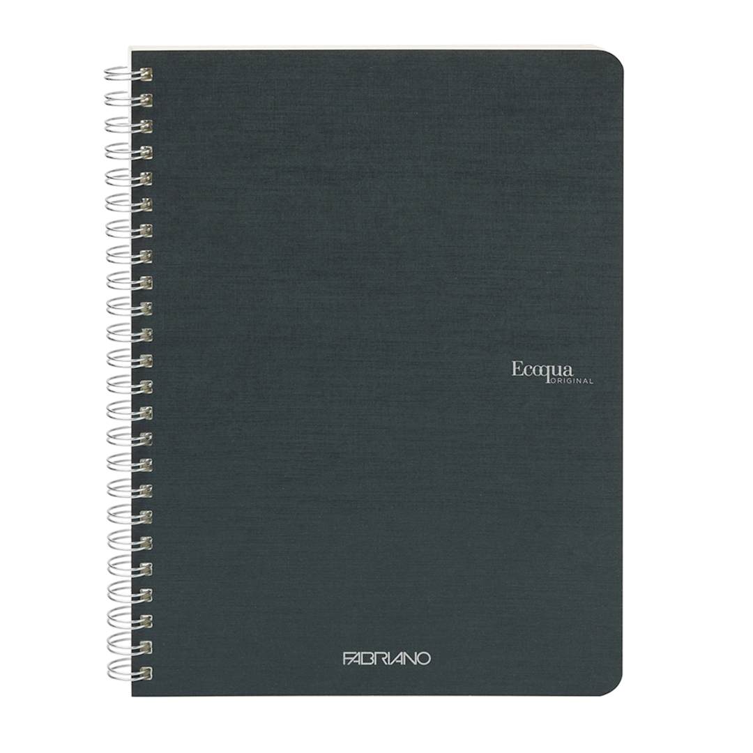Open in modal - Fabriano Ecoqua Original Spiral-Bound Notebook, 5.8 in x 8.3 in, A5, Graph, 70 Sheets, Dark Green