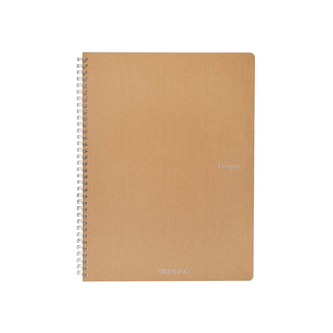 Open in modal - Fabriano Ecoqua Original Spiral-Bound Notebook, 8.3 in x 11.7 in, A4, Lined, 70 Sheets, Beige