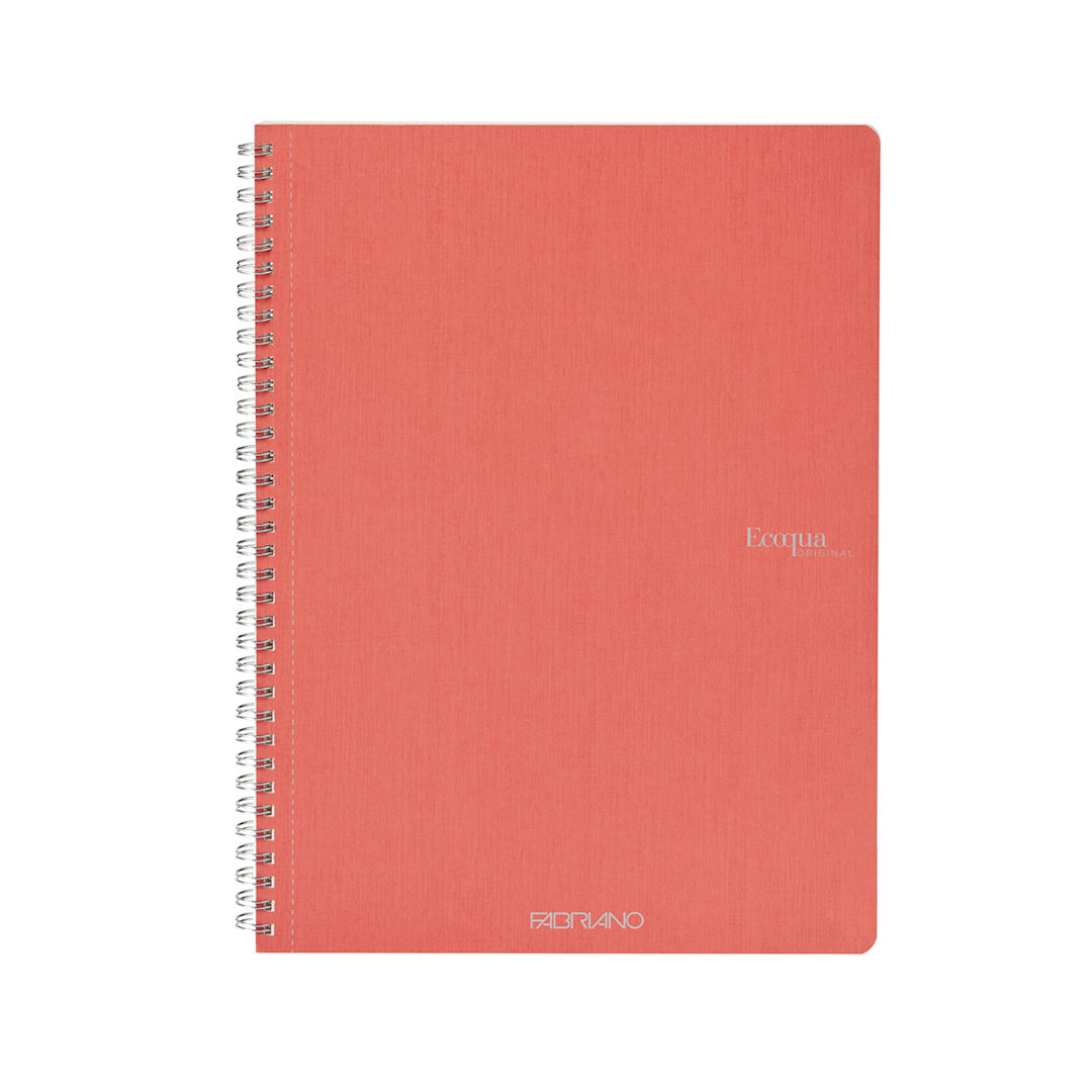 Open in modal - Fabriano Ecoqua Original Spiral-Bound Notebook, 8.3 in x 11.7 in, A4, Lined, 70 Sheets, Flamingo